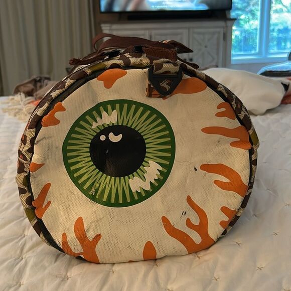 MISHKA MNWKA “Keep Watch” VERY RARE DEADSTOCK* camo Leopard Print Duffel Bag - Picture 4 of 10